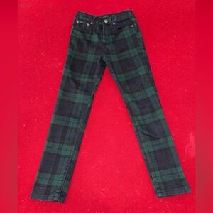 Green and Black Plaid Pants